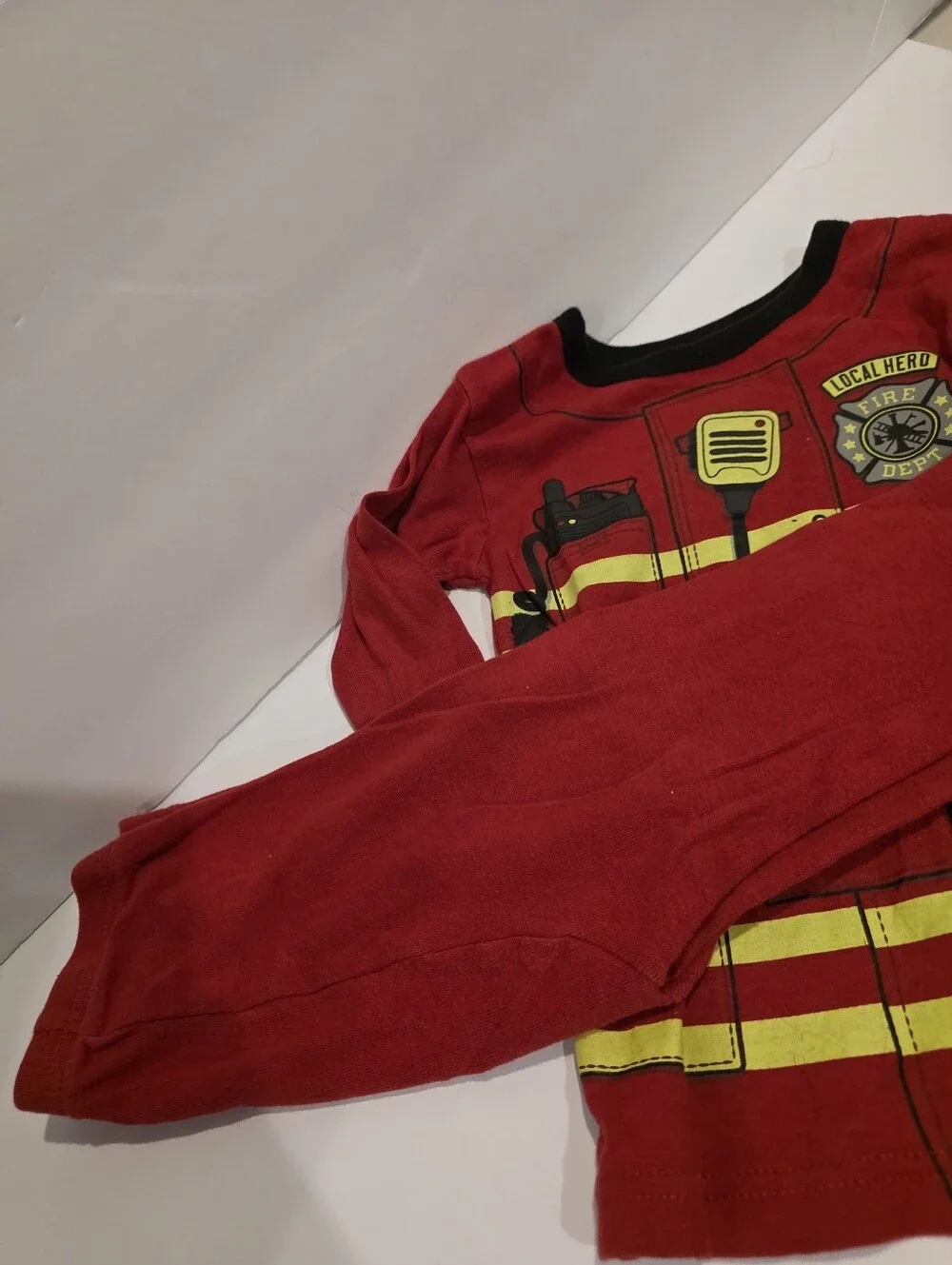 Kids Red Firefighter Pajama Set Gap Organic Cotton Size 3